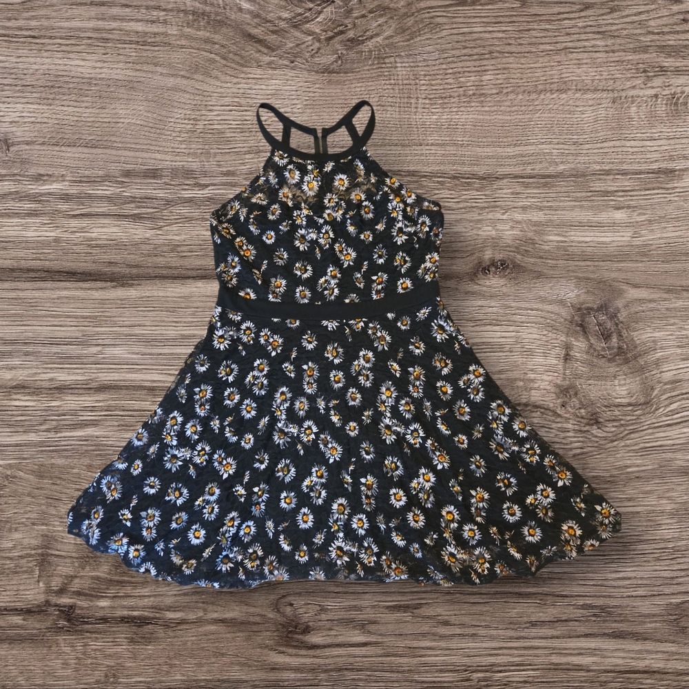 Material Girl Black Floral Kids Dress